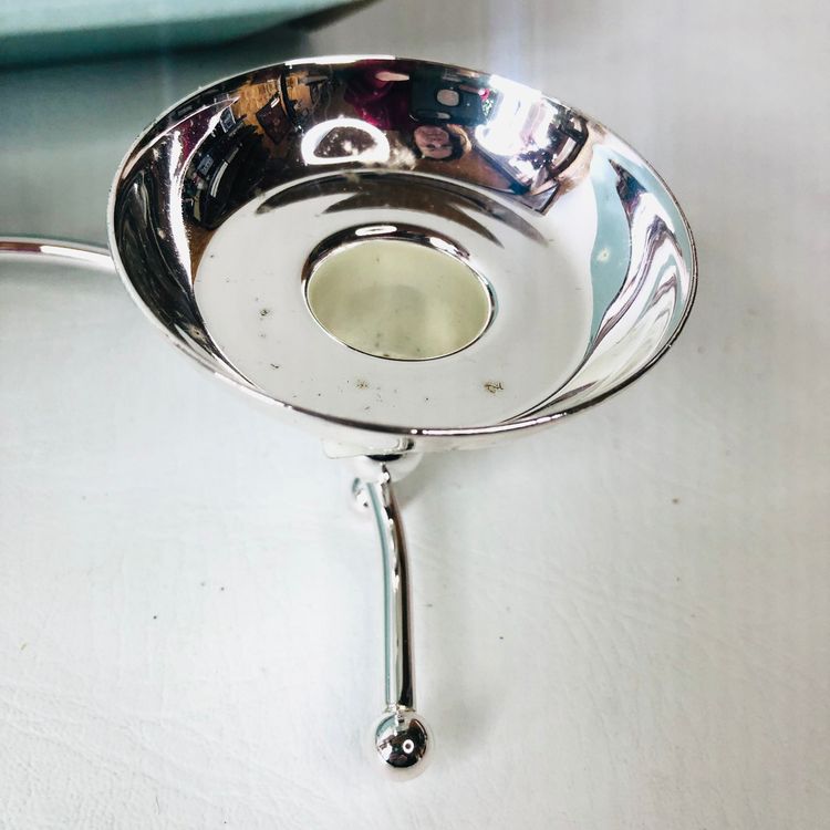 PartyLite P8323 Silver-plated Tealight Candle Holder Snake-shape Table Decor New 2
