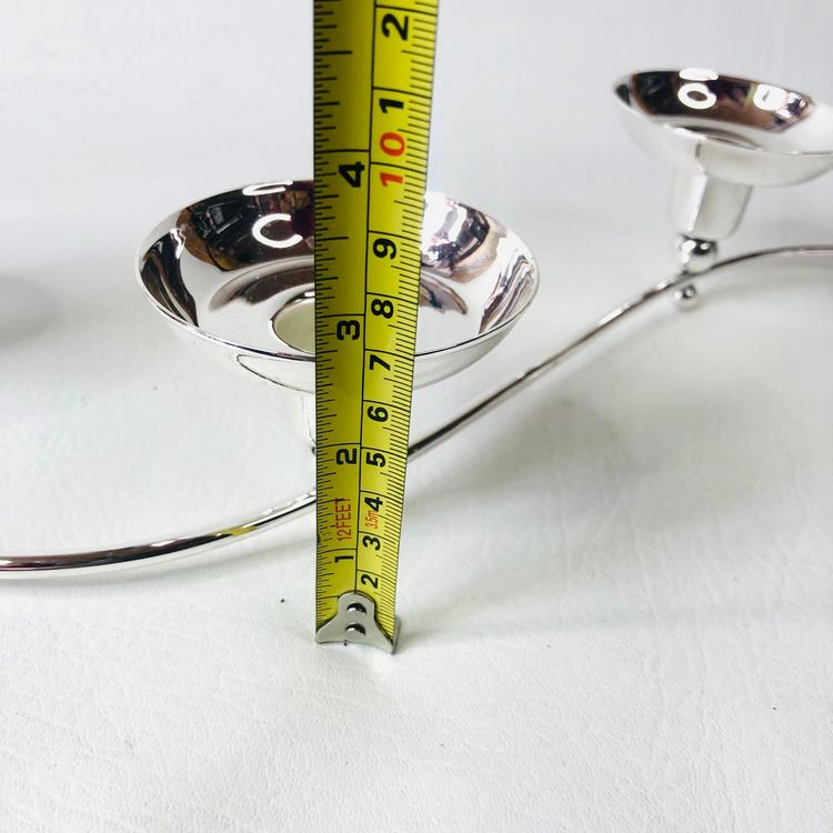 PartyLite P8323 Silver-plated Tealight Candle Holder Snake-shape Table Decor New 17