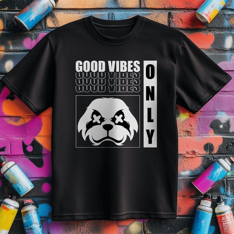 Good Vibes Panda T-Shirt - Spread US image 1