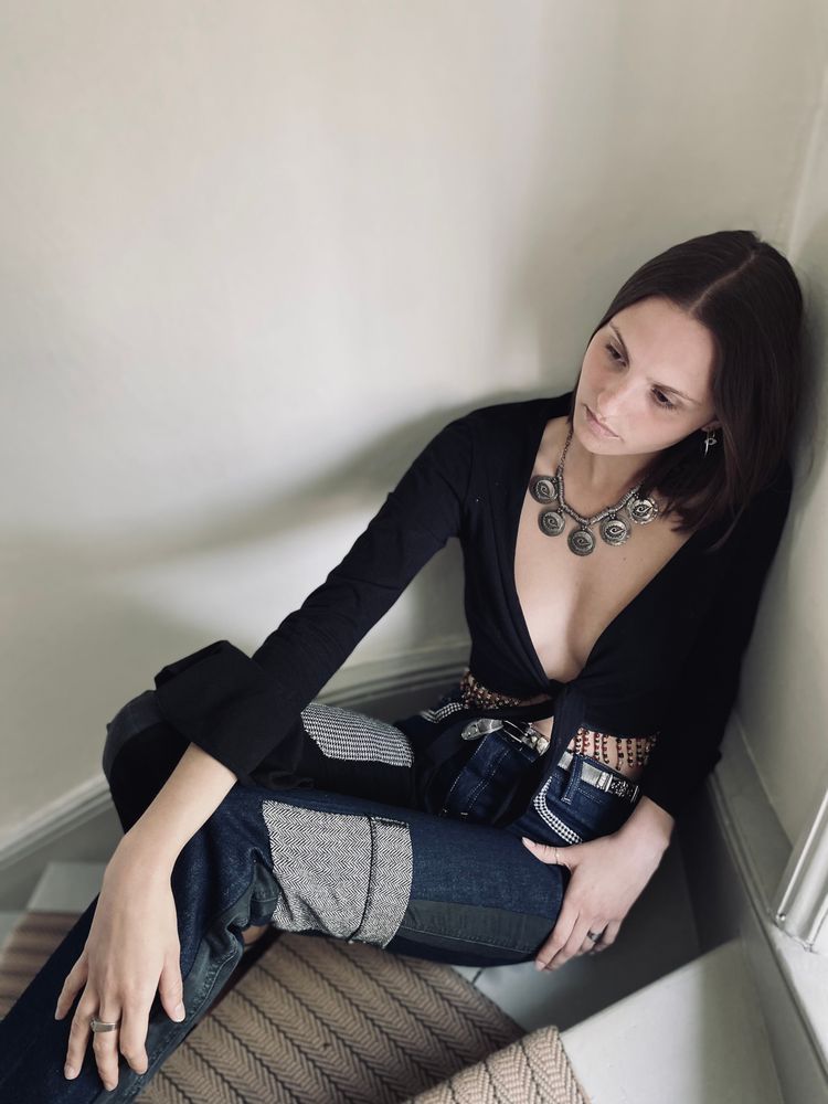 Patchwork Denim Jeans 2