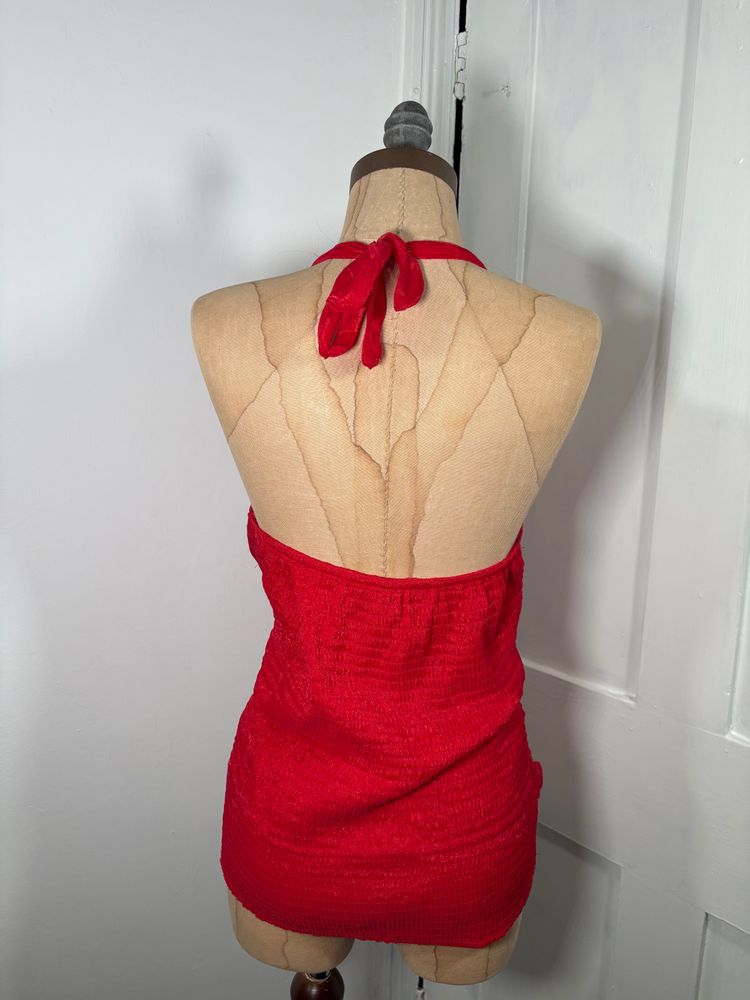 Y2K ruffled halter Top 3