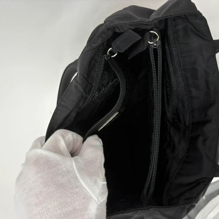 Prada Tessuto Vintage Black Nylon Tote Bag image 7