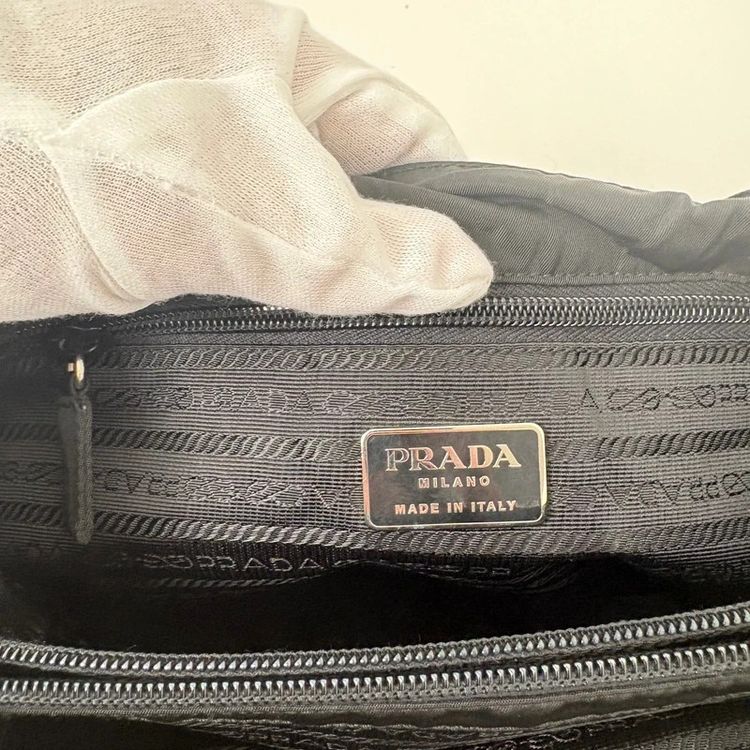 Prada Tessuto Vintage Black Nylon Tote Bag image 6