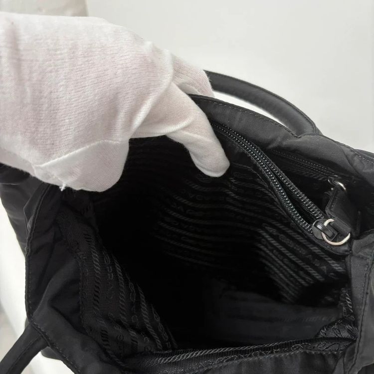 Prada Tessuto Vintage Black Nylon Tote Bag image 10
