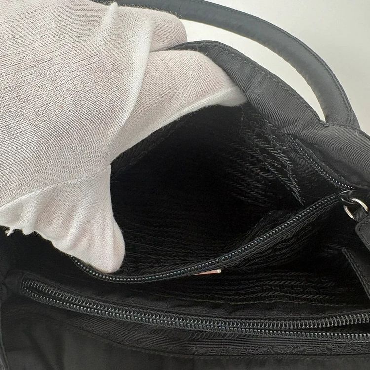 Prada Tessuto Vintage Black Nylon Tote Bag image 8