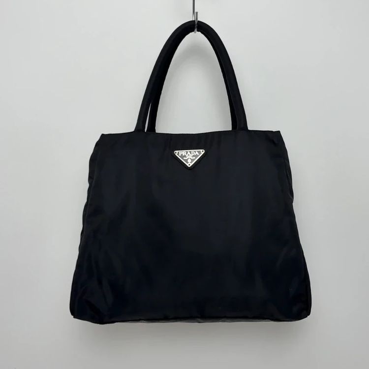 Prada Tessuto Vintage Black Nylon Tote Bag image 1