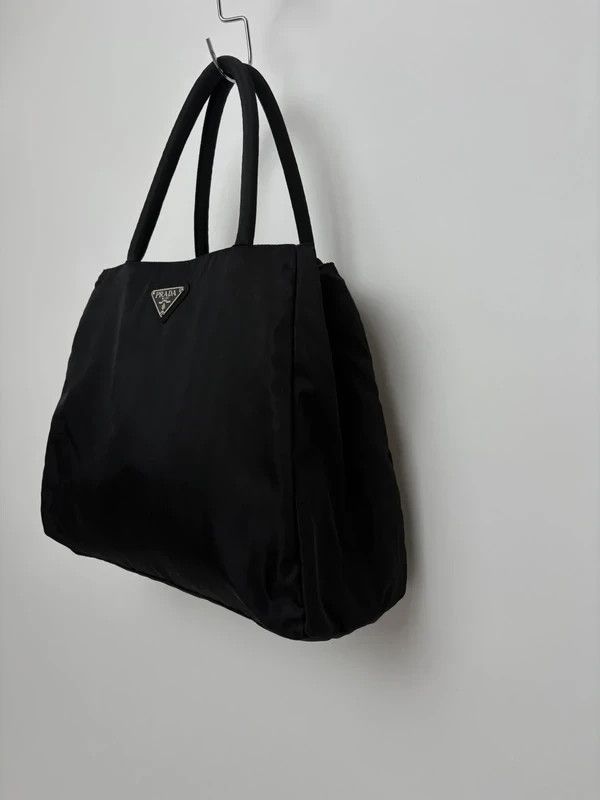 Prada Tessuto Vintage Black Nylon Tote Bag image 2