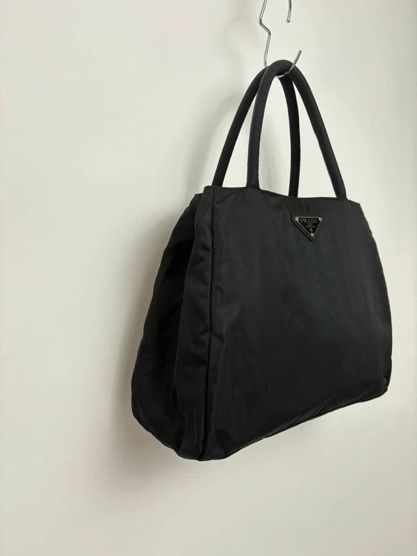 Prada Tessuto Vintage Black Nylon Tote Bag image 3