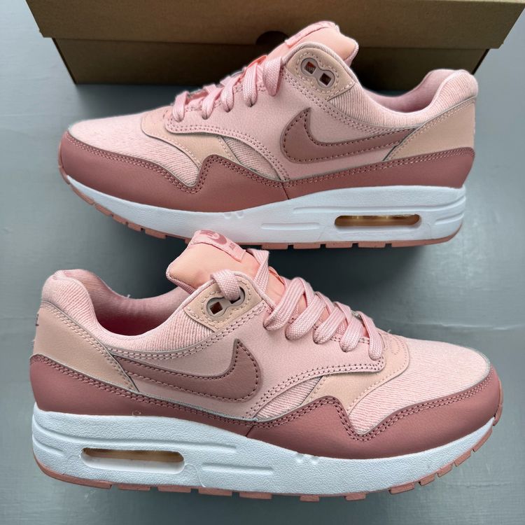 Nike Air Max 1 Size UK 5.5 SE Storm Pink White Women's Trainers AQ3188-600 image 1