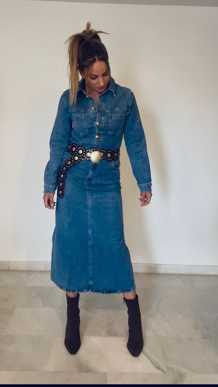     Vestido Denim Largo image 3