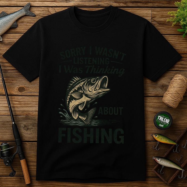 Thinking About Fishing (47) T Shirt image 1