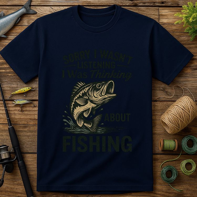 Thinking About Fishing (47) T Shirt image 5