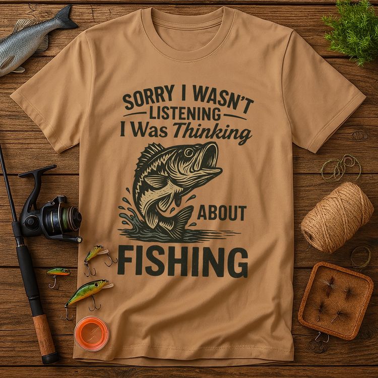 Thinking About Fishing (47) T Shirt image 9