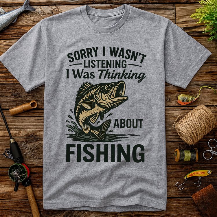 Thinking About Fishing (47) T Shirt image 8