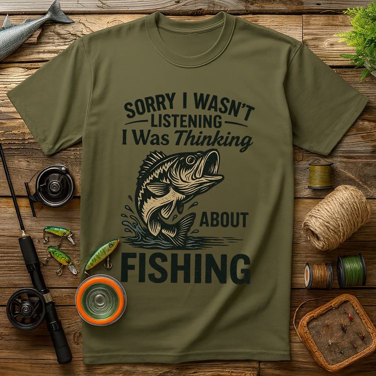 Thinking About Fishing (47) T Shirt image 6