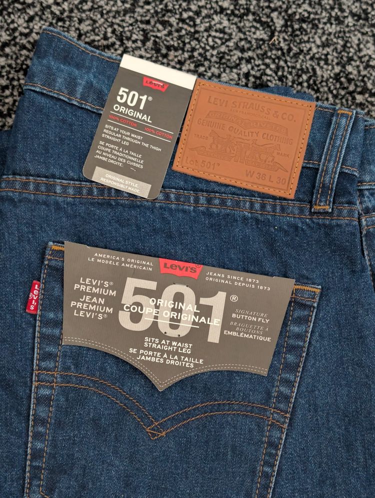 Levi'S 501 Original Jeans Dark Blue W36 L30