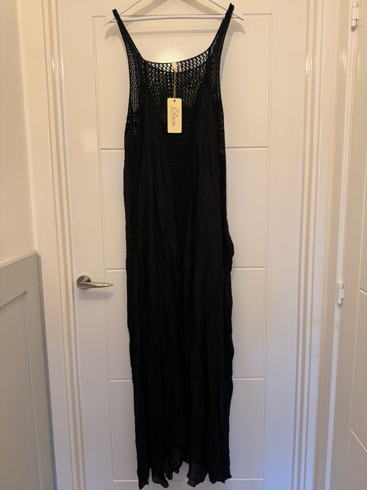 ELAN Black Sleeveless Maxi Dress