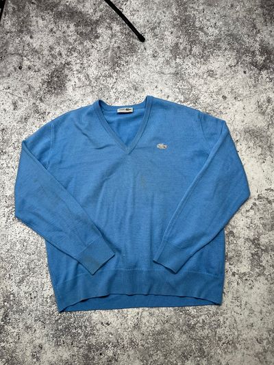 Lacoste Blue V-Neck Sweater