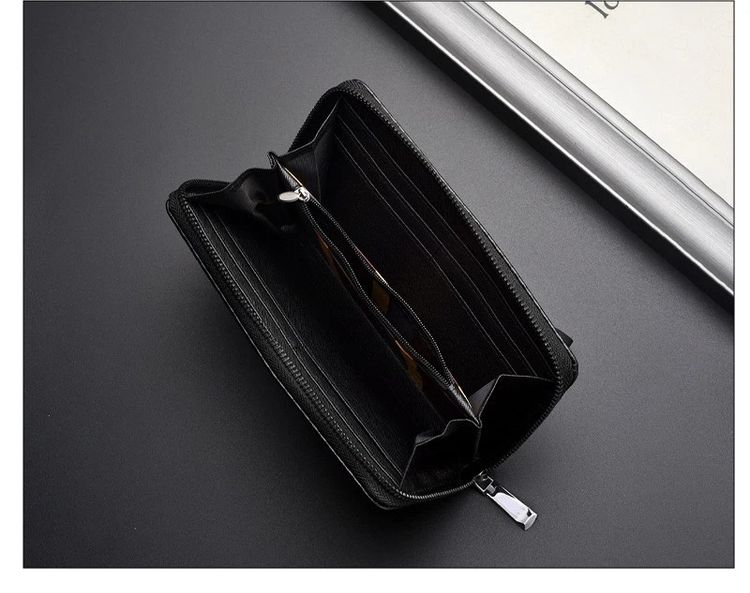 Black Zip-Around Wallet image 1