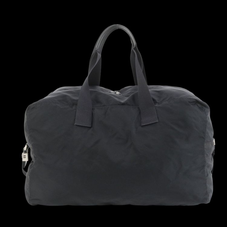 Prada Nylon Black Logo Boston Duffle 2 way Travel Bag image 3
