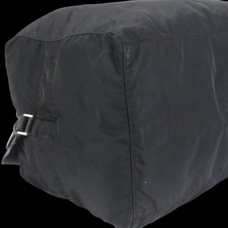 Prada Nylon Black Logo Boston Duffle 2 way Travel Bag image 10
