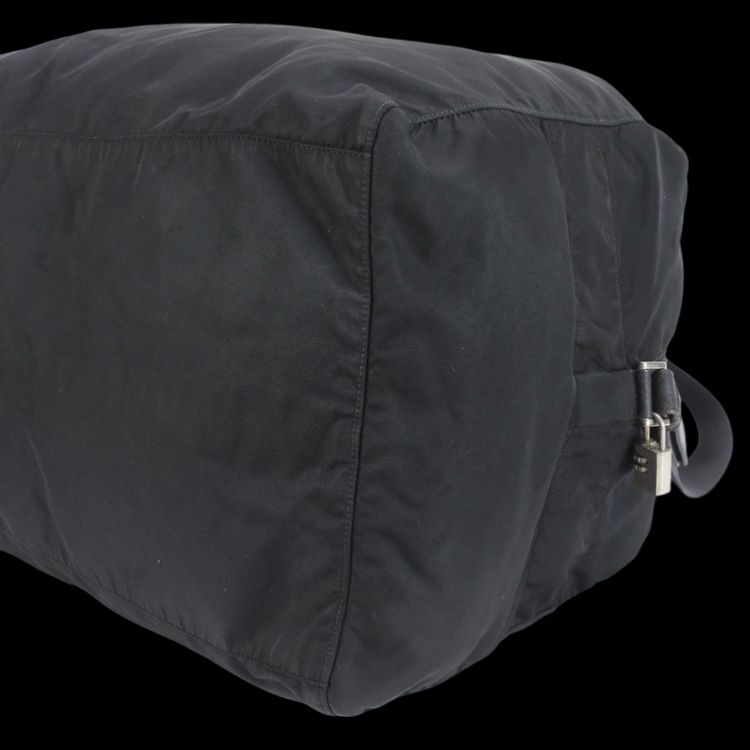 Prada Nylon Black Logo Boston Duffle 2 way Travel Bag image 5