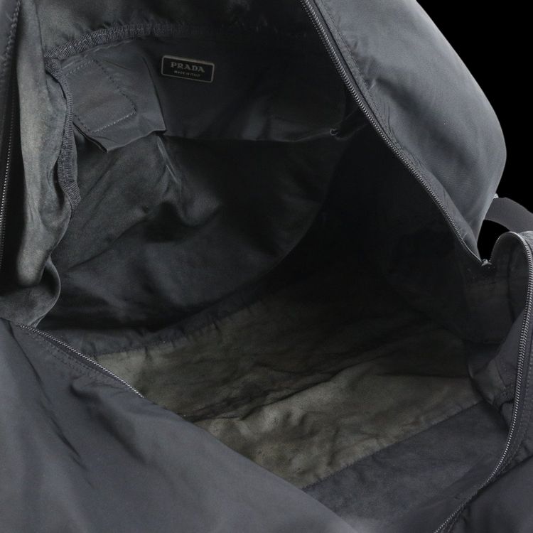 Prada Nylon Black Logo Boston Duffle 2 way Travel Bag image 6