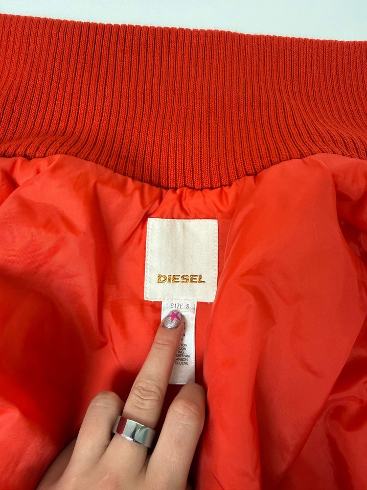 Immagine di Diesel Red Bomber Jacket (S) 12