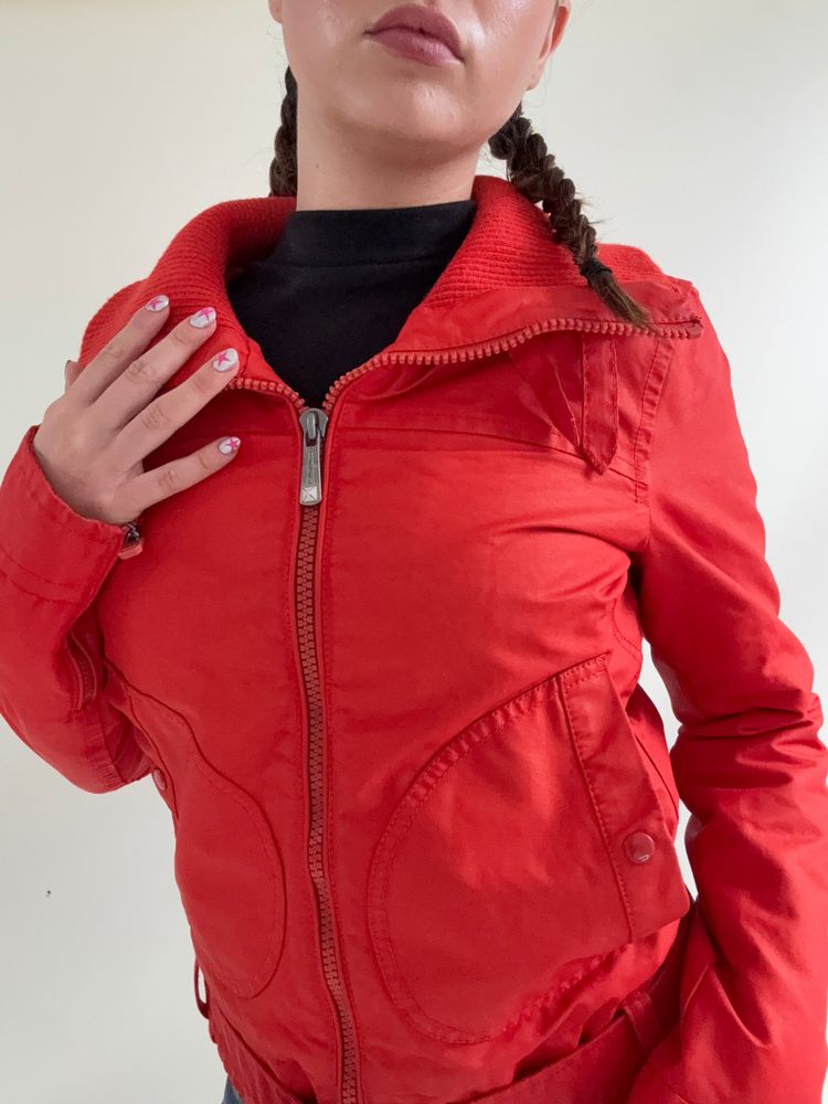 Immagine di Diesel Red Bomber Jacket (S) 5