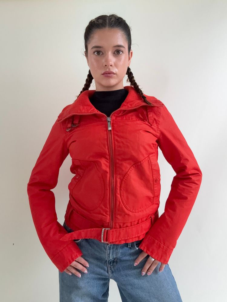 Immagine di Diesel Red Bomber Jacket (S) 6