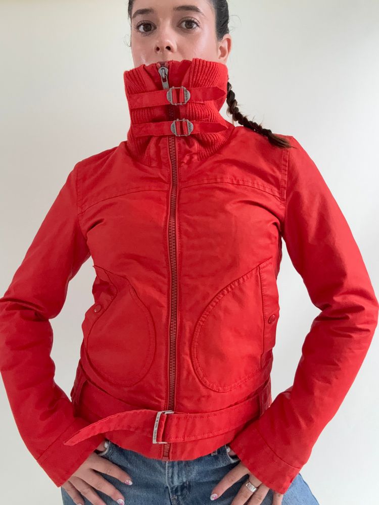 Immagine di Diesel Red Bomber Jacket (S) 11
