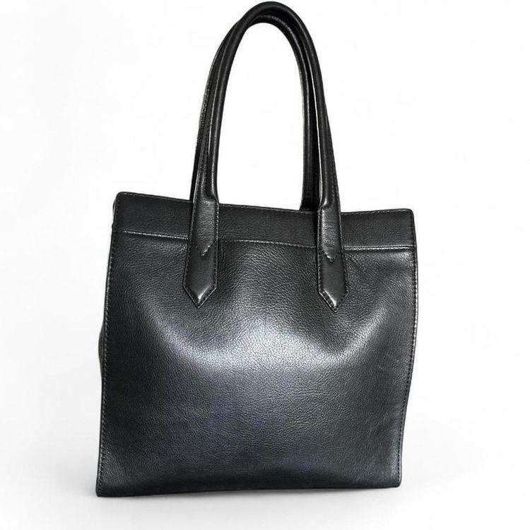 Fossil Black Leather Tote Bag imagen 4