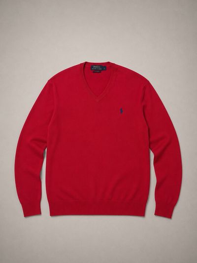 Polo Ralph Lauren Red V-Neck Sweater
