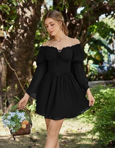 Immagine di Black Off-Shoulder Dress 3