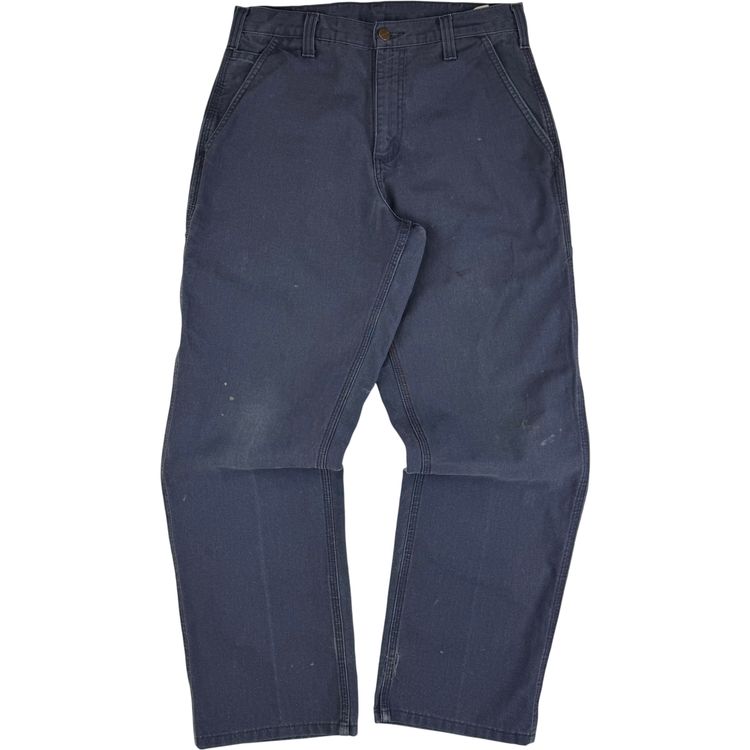 Carhartt Carpenter Workwear Dungaree Fit Trousers Navy Blue imagen 3