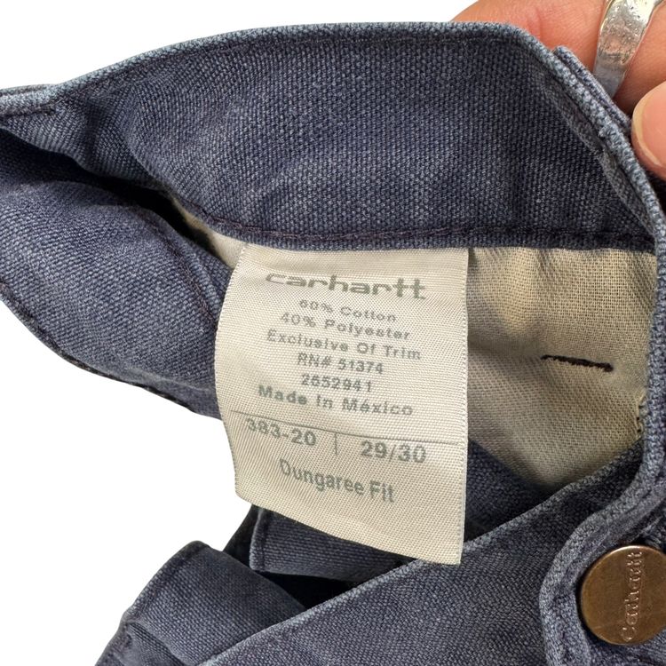 Carhartt Carpenter Workwear Dungaree Fit Trousers Navy Blue imagen 7