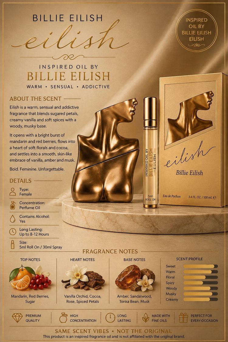 5 MLS oil perfume inspired by Billie Eilish Inspired Oil Perfume