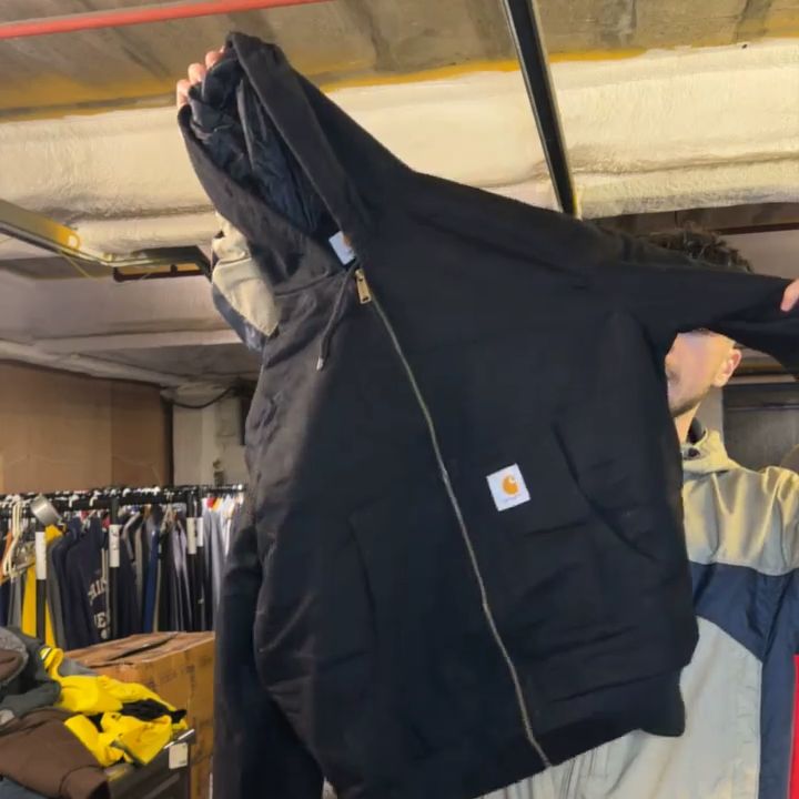 Carhartt Carhartt Black Canvas Detroit Workwear Reworked Jacket (Model is 6'1)  product image