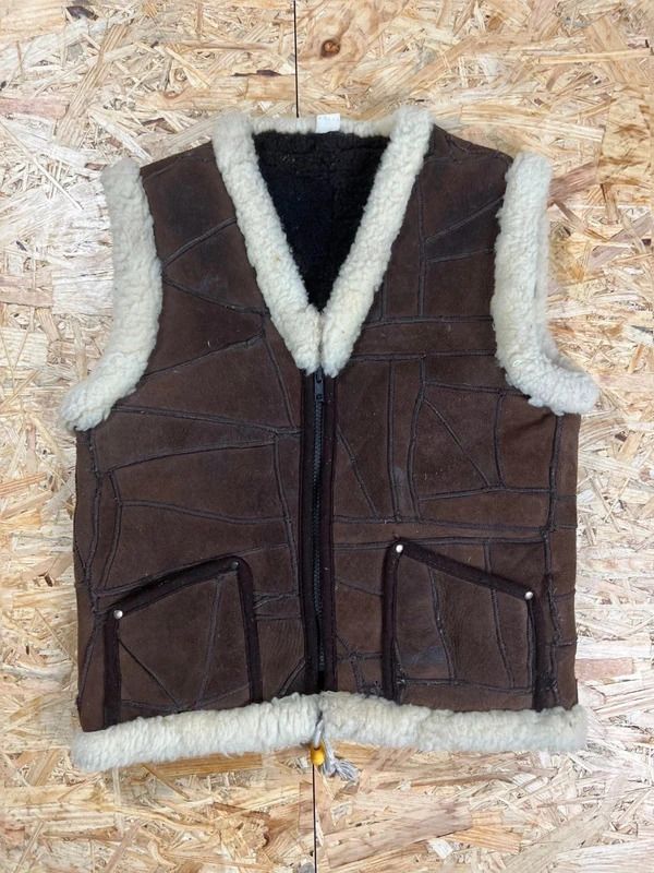 Brown Shearling Vest