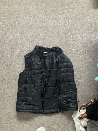 Black Quilted Sleeveless coat