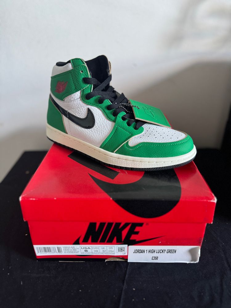Nike UK5.5 - Nike Air Jordan 1 High Lucky Green product image
