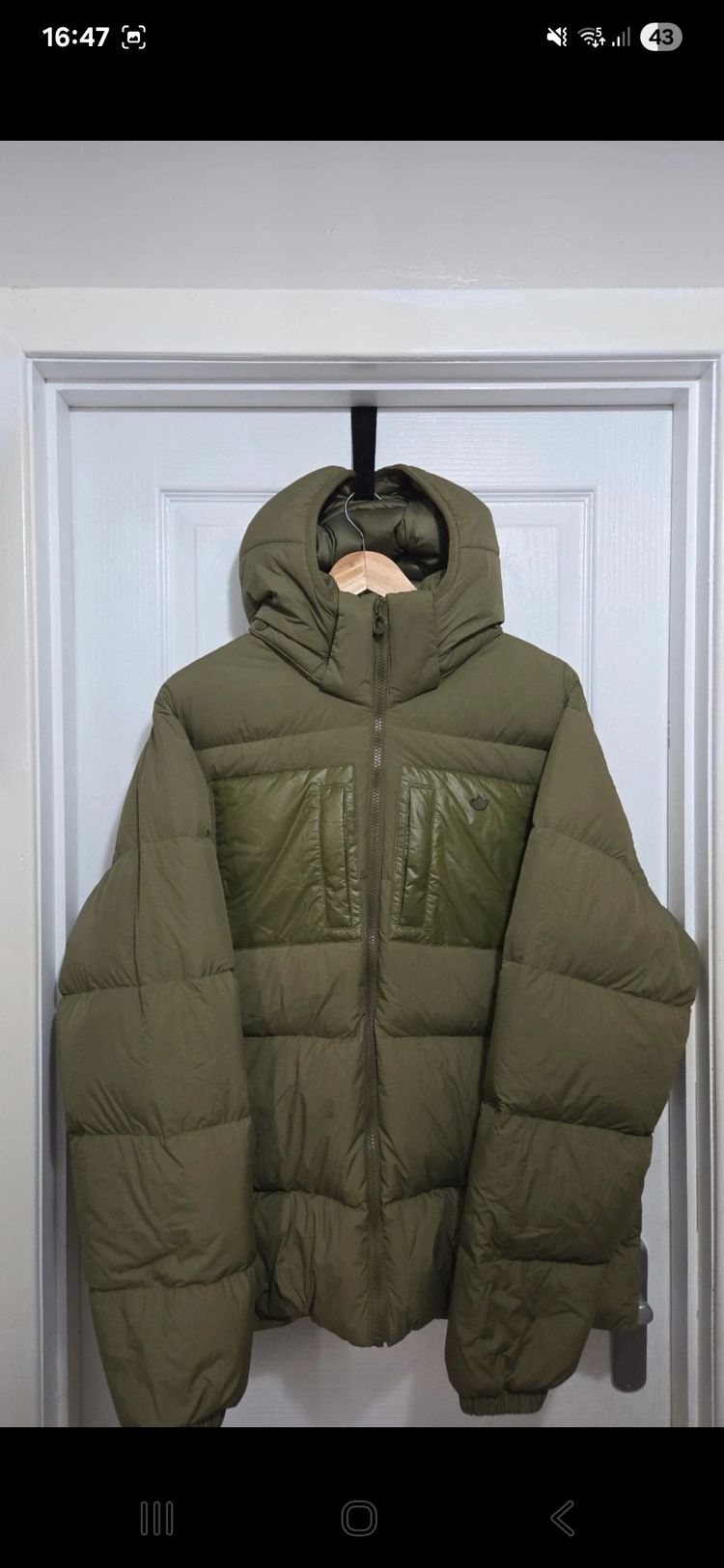 Adidas Green Puffer Jacket Mens Medium