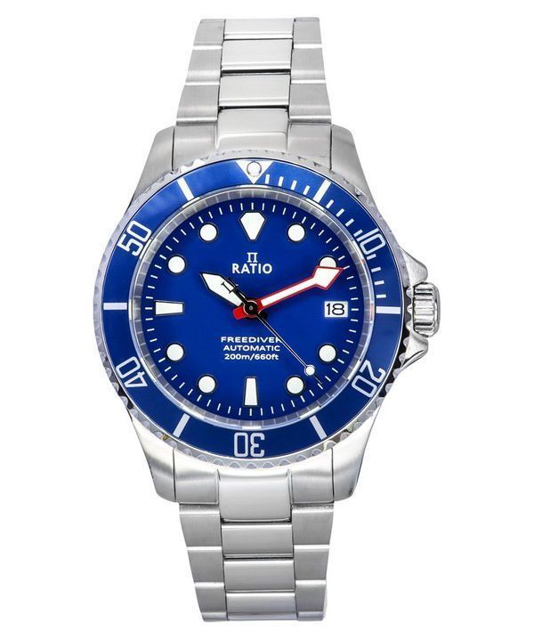 Ratio FreeDiver Sapphire Stainless Steel Blue Dial Automatic RTF043 200M Mens Watch image 1
