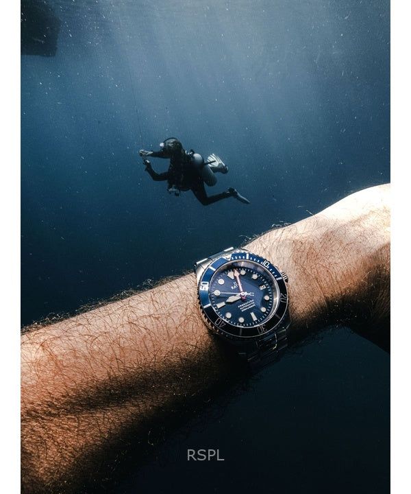 Ratio FreeDiver Sapphire Stainless Steel Blue Dial Automatic RTF043 200M Mens Watch image 6