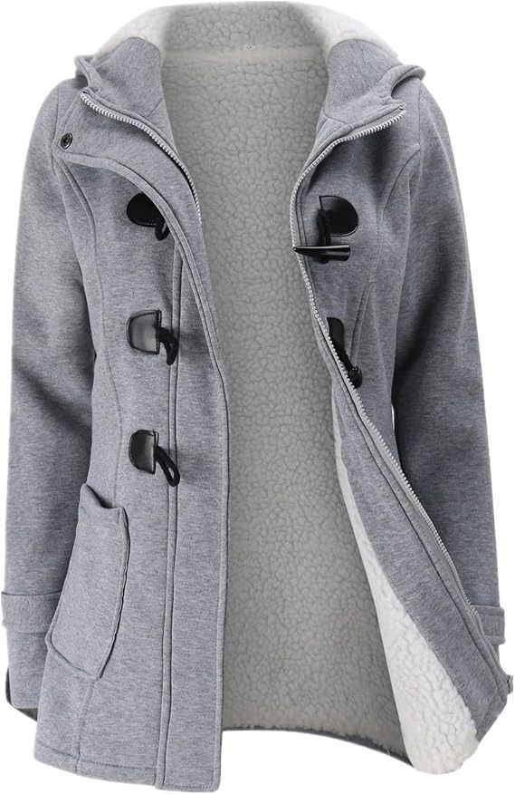 Other Grey Hooded Coat With Toggle Buttons product image