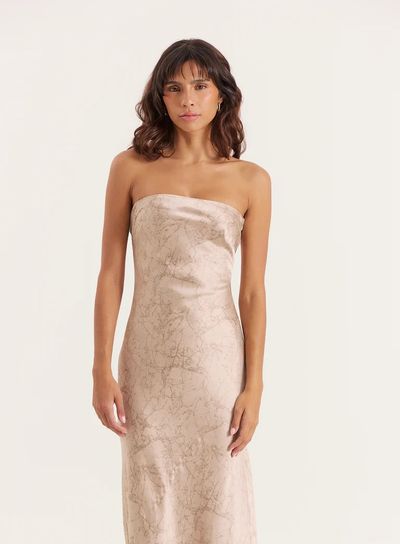 4TH + RECKLESS BEIGE DRESS NEW UK14 £55