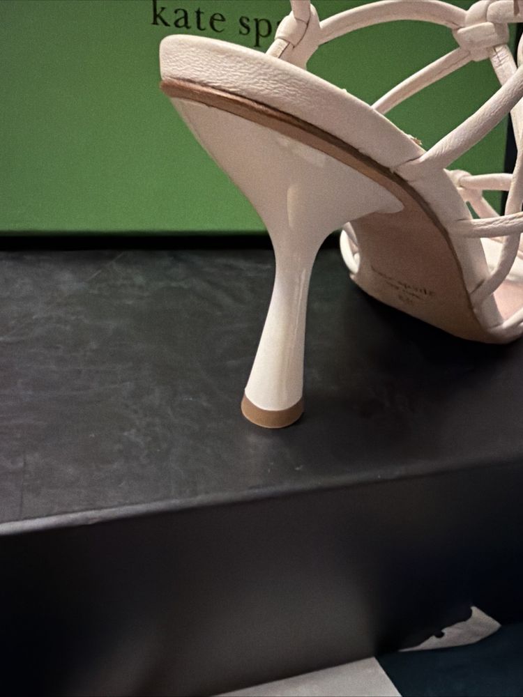 Kate Spade Coco Leather Strappy Leather Sandals Cream Uk 6.5 BNIB image 5