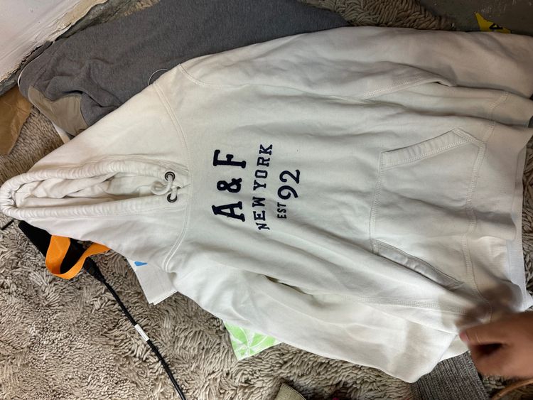 Abercrombie & Fitch White Hoodie