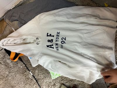 Abercrombie & Fitch White Hoodie