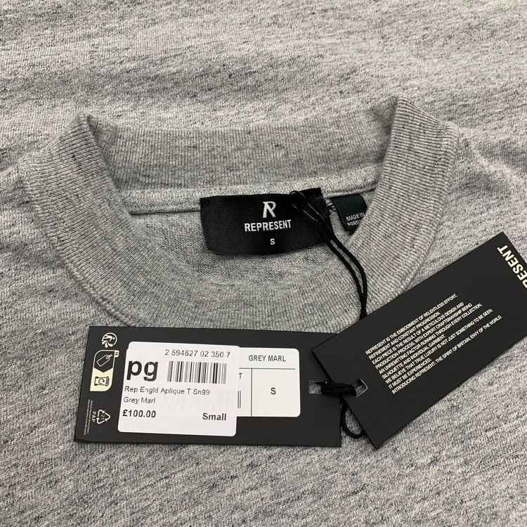 Represent Small Tee England Graphic Grey T-Shirt imagen 2